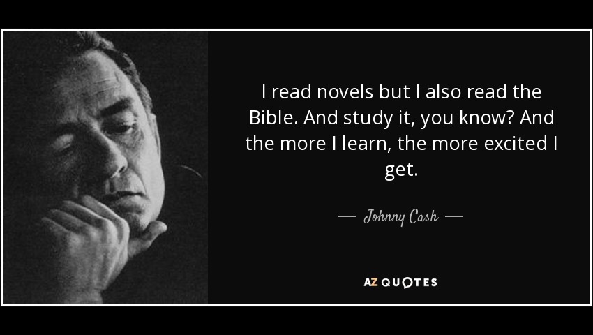 Johnny Cash Reads The Bible #5:  Hebrews #9, John #2, Colossians 2:9,  John 6, Revelations 21, 11 & 12 (Premium Content)